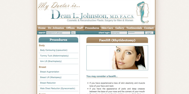 www.deanjohnstonmd.com screenshot